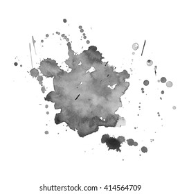Watercolor black and white backgrounds. Vector illustration.