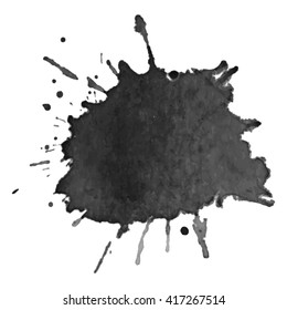 Watercolor black and white backgrounds. Vector illustration.