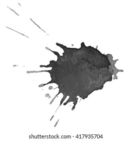 Watercolor black and white backgrounds. Vector illustration.
