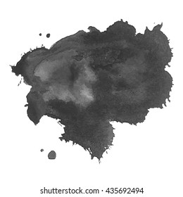 Watercolor black and white backgrounds. Vector illustration.