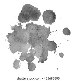 Watercolor black and white backgrounds. Vector illustration.