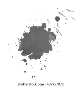 Watercolor black and white backgrounds. Vector illustration.