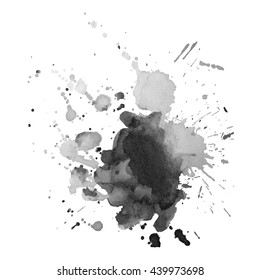 Fondo blanco y negro color agua. Ilustración vectorial.