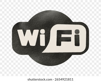 Watercolor black wifi logo design summer icon vector.