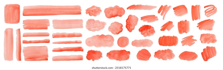 Watercolor blobs, backgrounds, textures. Warm autumn colors. Red, pink. Soft colorful gradients, washes.