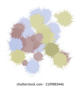 Watercolor Blobs on a White Background