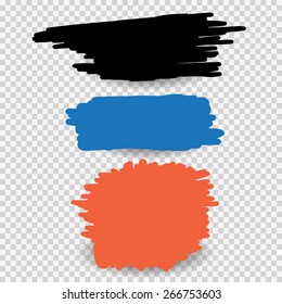Watercolor bloopers for text vector illustration