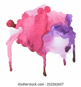 watercolor blot, background, isolated on white background.