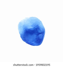 Watercolor blot element. Template for banner, poster, packaging, postcard, web design. Hand Drawn vector illustration.