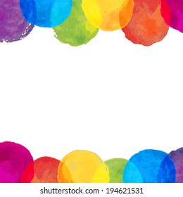 Watercolor Blot Frame, Vector Illustration