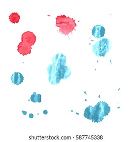 Watercolor blot texture. background for your design. Isolated vector illustration on white background.