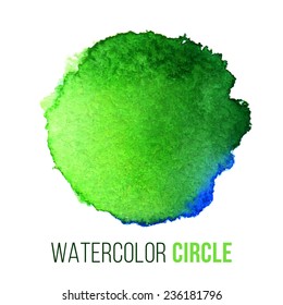 watercolor blot with type design