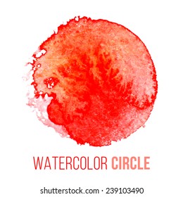 watercolor blot with type design