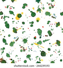 watercolor blots seamless vector pattern