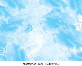 Watercolor blue abstract background. Brush paint watercolor abstract background. Hand painted watercolor background.