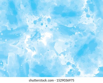 Watercolor blue abstract background. Brush paint watercolor abstract background. Hand painted watercolor background.