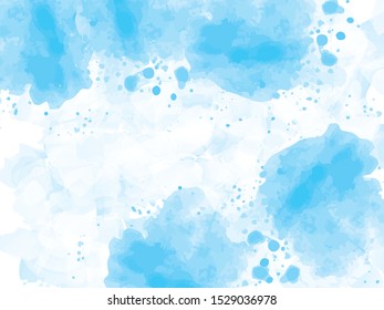 Watercolor blue abstract background. Brush paint watercolor abstract background. Hand painted watercolor background.