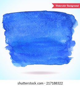 Watercolor blue abstract background. Colorful theme for your design