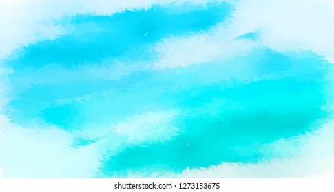 Watercolor blue background