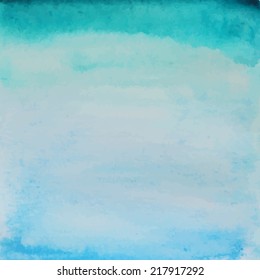Watercolor blue background