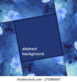 Watercolor blue background with space for text - vector