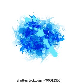 Watercolor Blue Background Text Stock Vector (Royalty Free) 490012363 ...