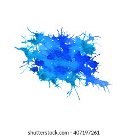 watercolor blue background for text,  abstract stain
