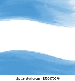 Watercolor blue background texture with space for text.