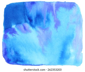 Watercolor blue background. Vector