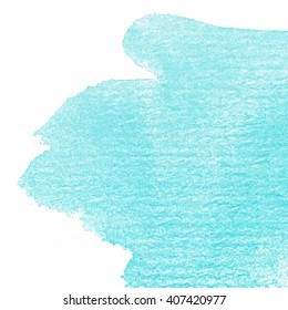 Watercolor blue background vector hand drawn illustration. Paint texture on paper, template for cards, invitations, etc.