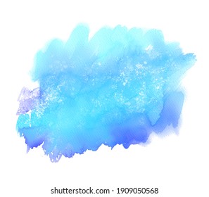 Watercolor blue colour drawing vector art background, oil splash, print. Abstract aqua liquid wallpaper, grunge card, paper texture graphic design, label, layout