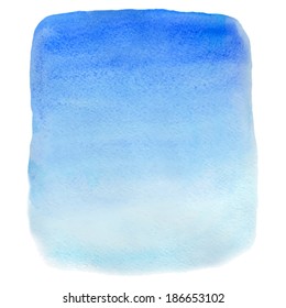 Watercolor Blue Gradient Background. Vector