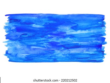 Watercolor blue paint background vector