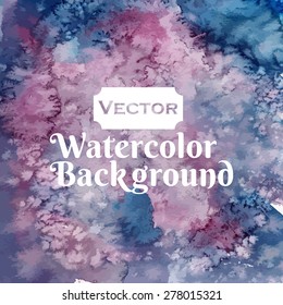 Watercolor blue and pink salt background