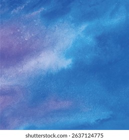 Watercolor blue and purple sky background element for sale banners, posters, labels, wallpaper, scrapbooking, birthday party decorations, invitations card, printing labels, greeting cards, background,