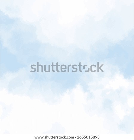  Watercolor blue sky with clouds background element for sale banners, posters, wallpaper, scrapbooking, birthday party decorations, invitations card, printing labels, greeting cards, backgroun