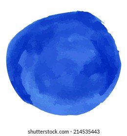 Watercolor blue tones difference in one spot. Vector illustration.