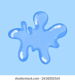 Watercolor blue water splash, water drop, splash, element stock design	