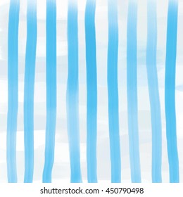 watercolor blue white striped sailor vector