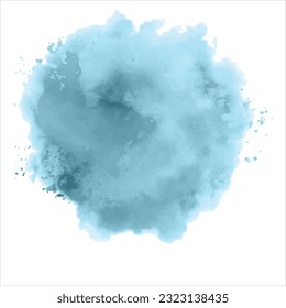 Vector de mancha de fondo azul acuarela