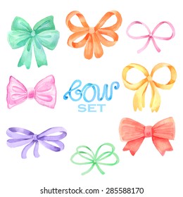 Watercolor bow set