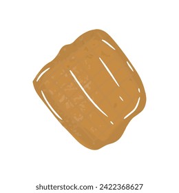 watercolor bread isolated on white background