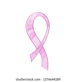Watercolor breast cancer symbol. Vector illustration design
