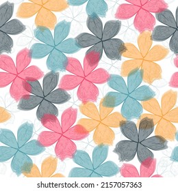 Watercolor briar flowers seamless pattern. Dog Rose branches on white background.  Hand painted illustration vintage inspired
