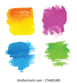 watercolor bright paint stains