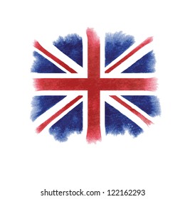 Watercolor British flag svg