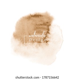 Watercolor brown paint background - Vector. Perfect art coffee abstract design for any creative ideas.