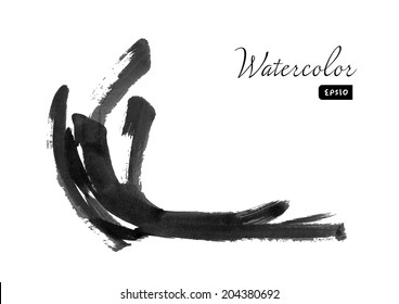 watercolor brush background hand drawn vector illustration 