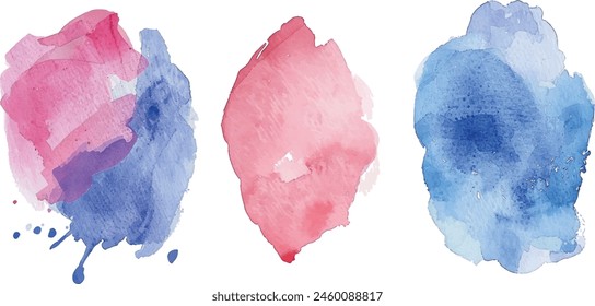  watercolor, brush, brushstroke, blue, stroke, background, paint, color, abstract, drawing, stain, texture, ink, paintbrush, splash, isolated, stamp, set, wet, artistic, purple, design, banner, paper,