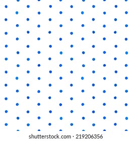 Watercolor brush dots seamless pattern, vector illustration